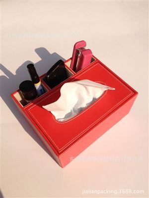 匠心獨具，點亮家居藝術(shù) 探索東莞嘉聯(lián)包裝的紅色多功能皮質(zhì)紙巾盒